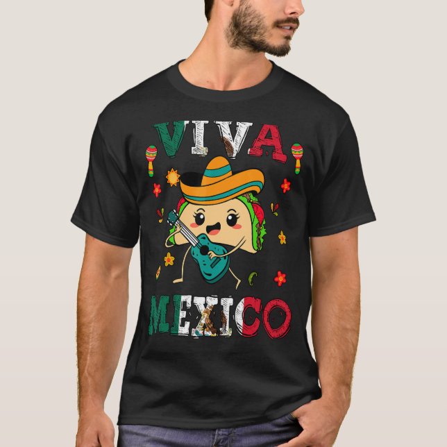 Camiseta Viva el Día de la Independencia de México Orgullo  (Anverso)