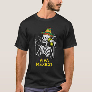Camiseta Viva el esqueleto de México Funny Cinco Independen