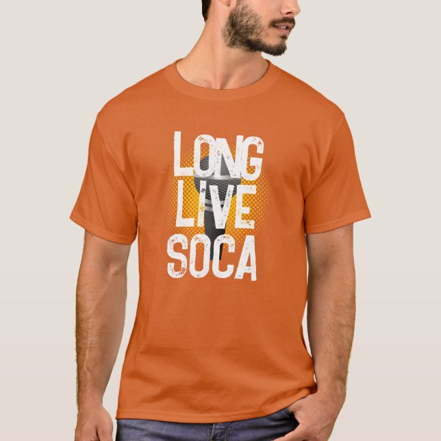 Camiseta VIVA EL SOCA en Texto Blanco Grunge (Anverso)