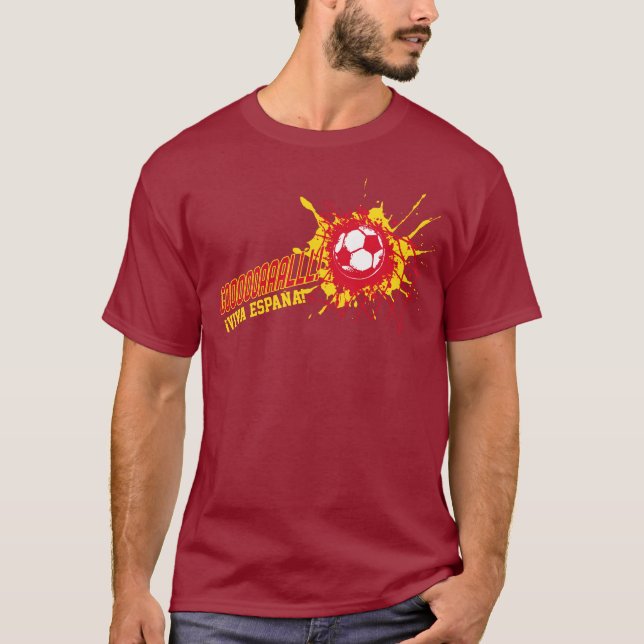 Camiseta ¡¡Viva España de España de la meta del fútbol! (Anverso)