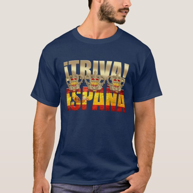 Camiseta Viva España Tricampeones Triva España Azul 2012 (Anverso)