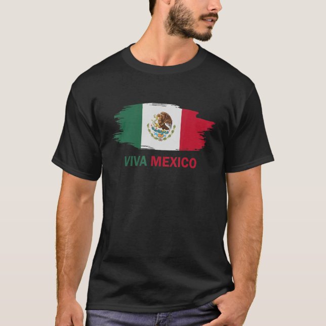 Camiseta Viva la Bandera de México Día de la Independencia  (Anverso)