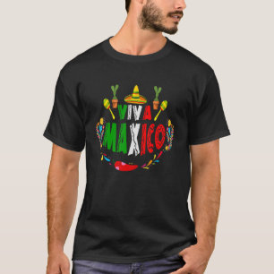 Camiseta Viva la Bandera Mexicana Día de la Independencia M