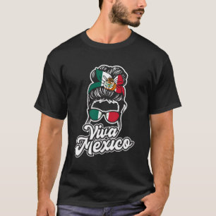 Camiseta Viva la bandera mexicana orgullosa mexicana