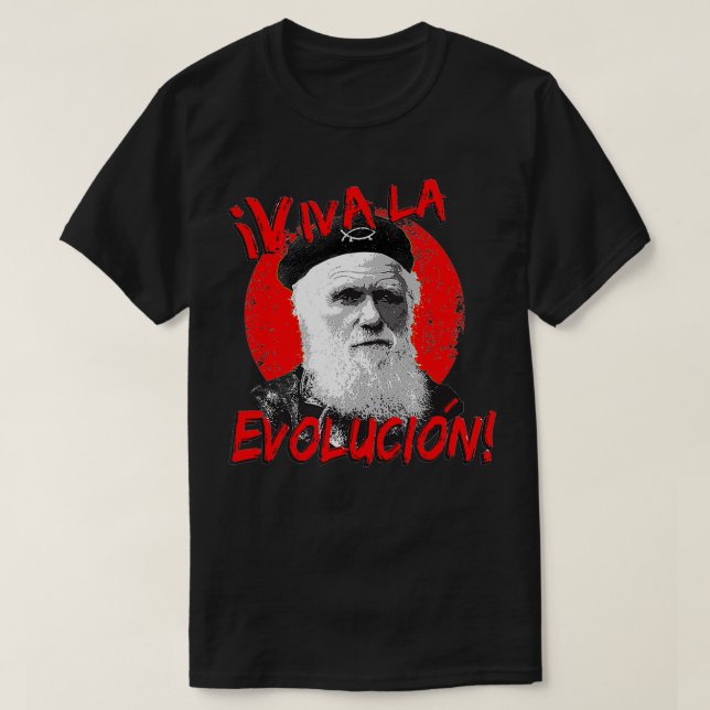 Camiseta Viva La Evolucion Darwin (Diseño del anverso)