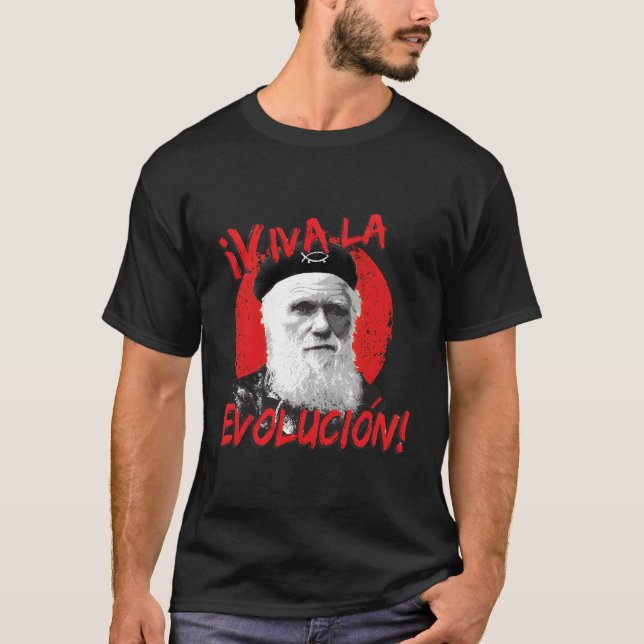 Camiseta Viva La Evolucion Darwin (Anverso)