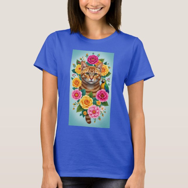CAMISETA VIVA LA VIDA GATO TIGRE (Anverso)
