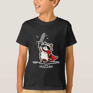 Camiseta Viva Mapache Caballero Cita Divertida Espada Meme 