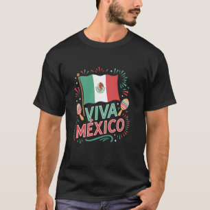Camiseta Viva México Bandera Mexicana Celebración Latina