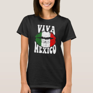 Camiseta Viva México Bandera mexicana levanta a Latino Mara