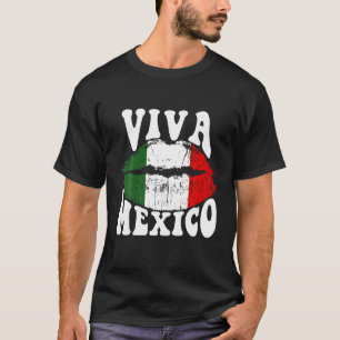 Camiseta Viva México Bandera mexicana levanta a Latino Mara