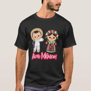 Camiseta Viva México Cabrones Bandera de Orgullo Mexicano L