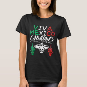 Camiseta Viva México Cabrones Día de la Independencia Bande