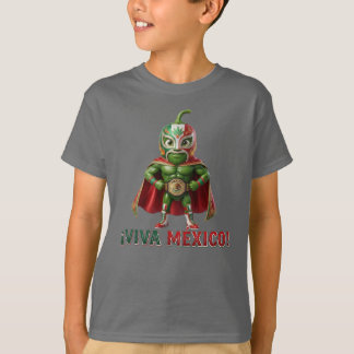 Camiseta Viva Mexico Chili Pepper Lucha Libre | 3D Wrestler