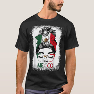 Camiseta Viva México desordenado cabello de un pellejo band