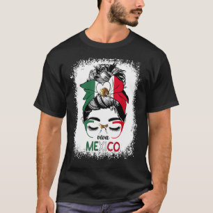 Camiseta Viva México desordenado cabello de un pellejo band