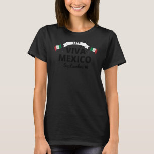 Camiseta Viva México Día de la Independencia Mexicana 16 de