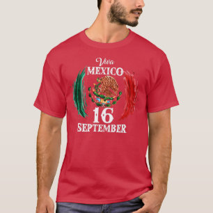 Camiseta Viva México Día de la Independencia Mexicana 16 de