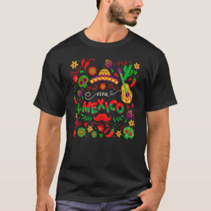 Camiseta Viva México Día de la Independencia Mexicana Amo M