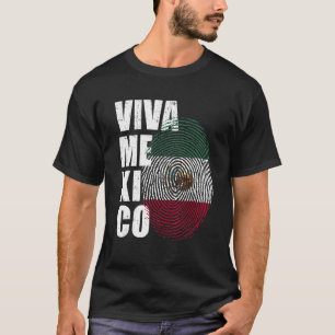 Camiseta Viva México en mi ADN Huella digital mexicana