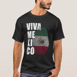 Camiseta Viva México en mi ADN Huella digital mexicana