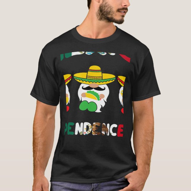 Camiseta viva mexico gnomes flag Pride Independence Day 16  (Anverso)