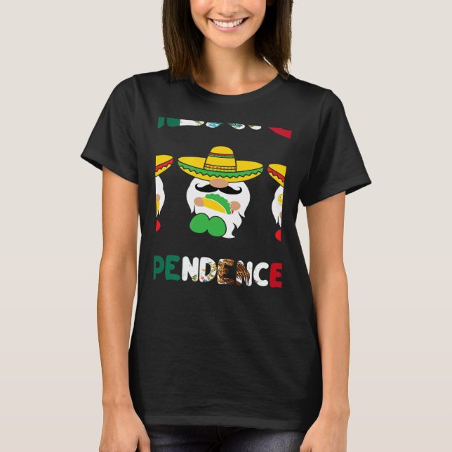 Camiseta viva mexico gnomes flag Pride Independence Day 16  (Anverso)