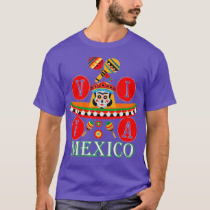 Camiseta Viva Mexico Messys Bun Con Bandana Y Glasses Mex