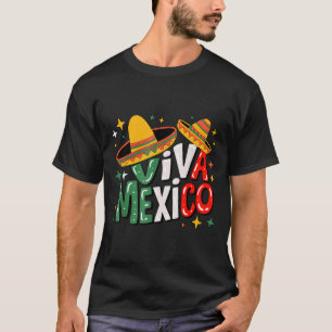 Camiseta Viva México niñas niños bandera mexicana