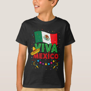 Camiseta Viva México niños bandera mexicana cinco de mayo