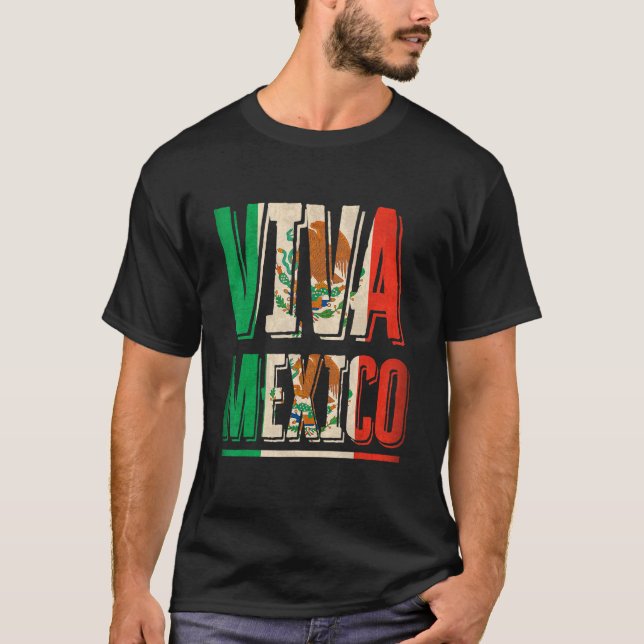 Camiseta Viva México Patrimonio Hispano Mexicano Águila Méx (Anverso)