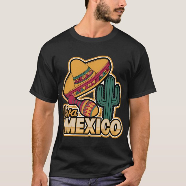 Camiseta VIVA MÉXICO Patrimonio hispano y cultura mexicana (Anverso)