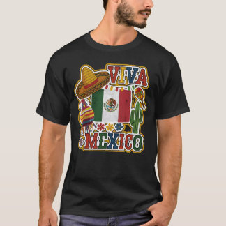 Camiseta VIVA MÉXICO Patrimonio hispano y cultura mexicana