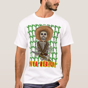 Camiseta ¡Viva México! T-Shi, un revolucionario de esquelet
