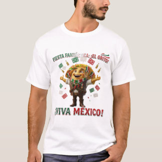 Camiseta Viva Mexico Taco Character T-Shirt | 3D El Grito