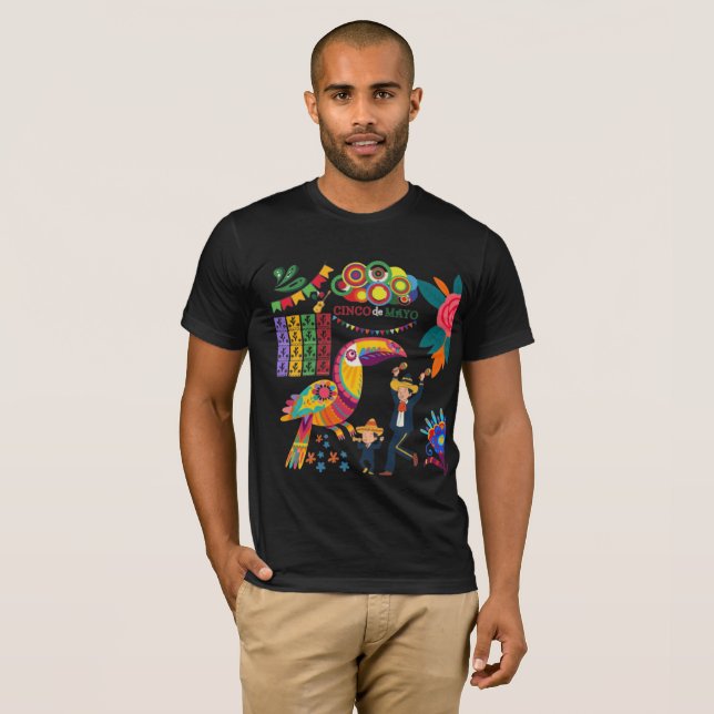 Camiseta Viva México Vibes negro (Anverso completo)