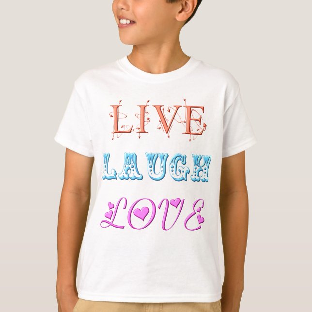 Camiseta Viva, ríe, ama (Anverso)