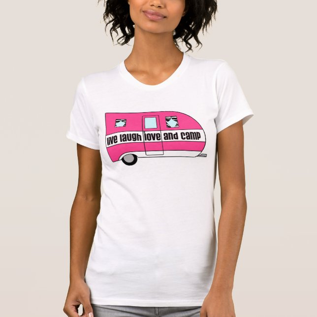 Camiseta "Viva, ríe, ama y campamento" (Anverso)