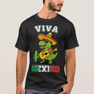 Camiseta Viva tiranosaurio rex niños sombrero cactus fiesta