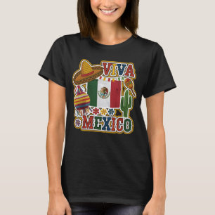 Camiseta VIVAN MÉXICO herencia hispánica y cultura mexicana