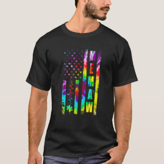 Camiseta Vive Ama Acepta Memaw Conciencia del Autismo Tie D