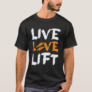 Camiseta Vive Ama Levanta Vegano Vegetariano Gimnasio Entre
