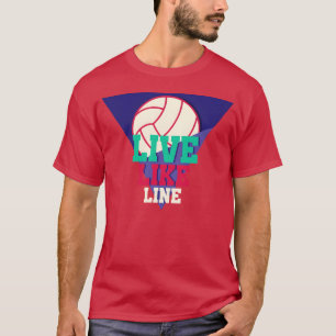 Camiseta Vive Como Línea Voleibol Voleibol Deportes vintage