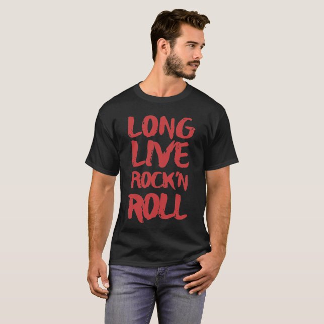 Camiseta Vive de largo el rock-and-roll (Anverso completo)