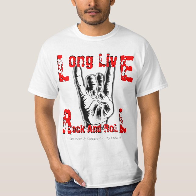 Camiseta Vive de largo el rock-and-roll (Anverso)