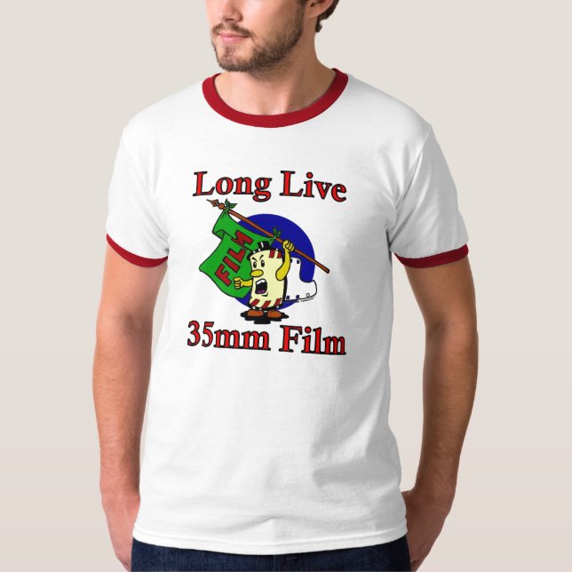 Camiseta Vive de largo la película de 35m m (Anverso)