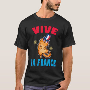 Camiseta Vive La France Día de la Bastilla Cat Fte National