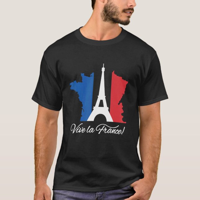 Camiseta Vive La France Feliz Día Nacional de Francia (Anverso)