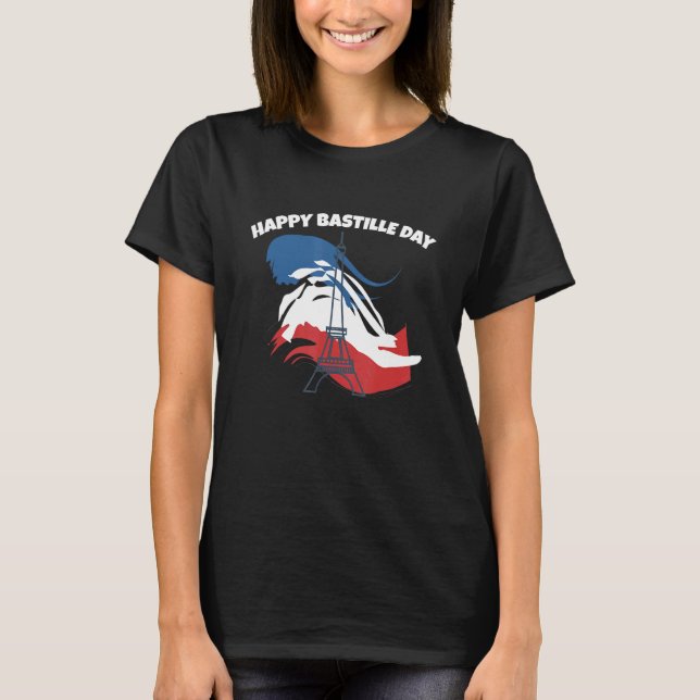 Camiseta Vive La France Torre Eiffel Hombres Mujeres Niños  (Anverso)
