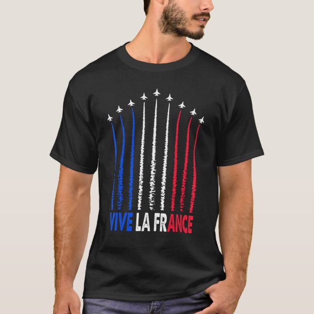 Camiseta Vive La Francia Bandera Fiesta del Día de la Basti (Anverso)